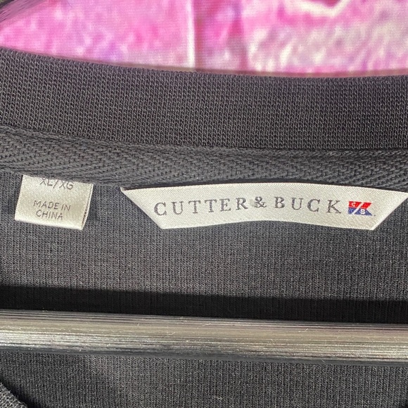 Cutter & Buck Joe Morgan Invitational V-Neck Pullover XL Black Pima Cotton Golf - Picture 2 of 11